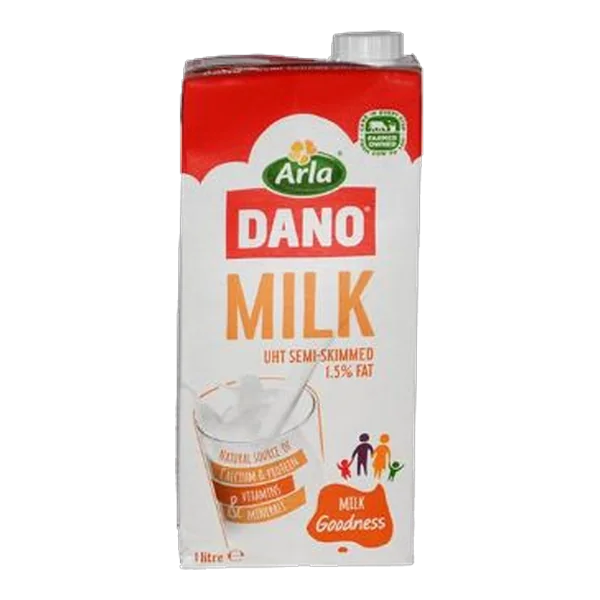 Dano 1.5% Semi-Skimmed Uht Milk 1L